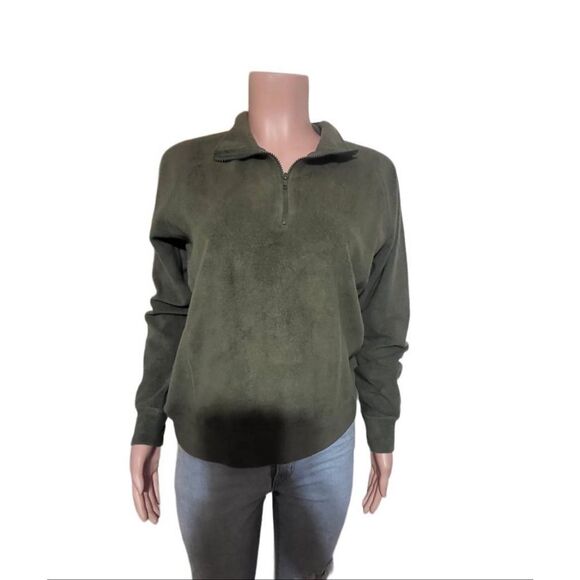 Pulp womens long sleeve mistle half zip fleece sweatshirt pullover, sweater M - Picture 2 of 6